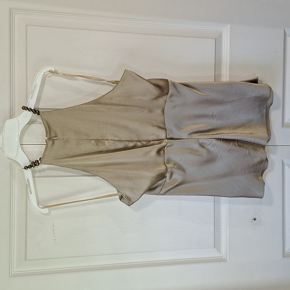 Michael Kors silk sleeveless blouse - 12 - gold/bronze beads - Picture 4 of 10